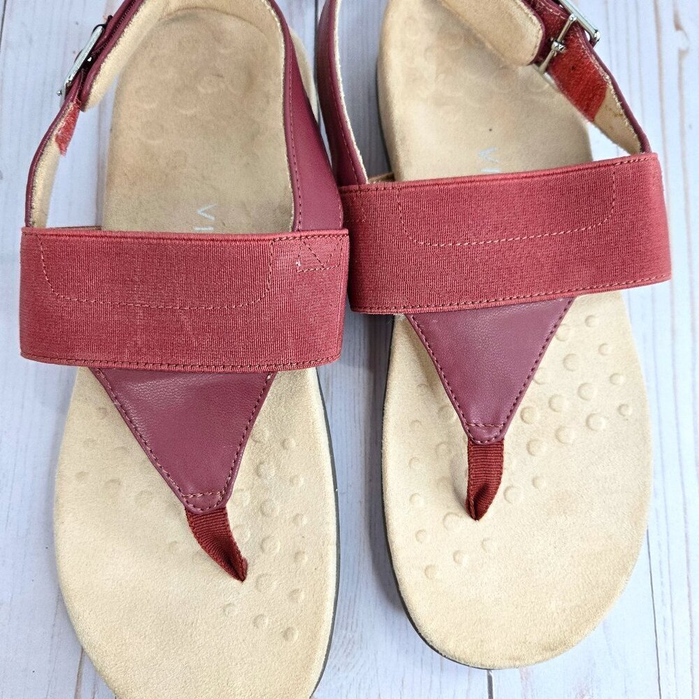 Vionic Rest Danita Women’s Marsala Red Orthotic Backstrap Sandals Size 7